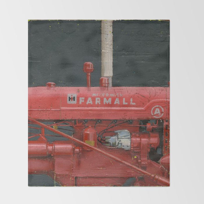 vintage IH farmall tractor series A Throw Blanket Gallery Image 2