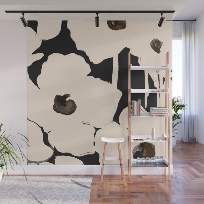 Abstract Flowers Wall Mural Gallery Image 1
