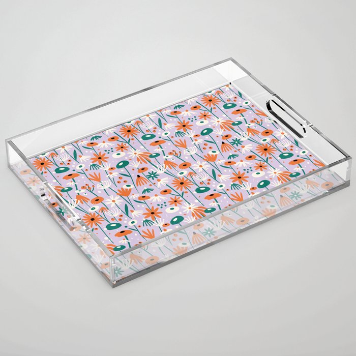 Lilac Wildflower Collection Acrylic Tray Gallery Image 1