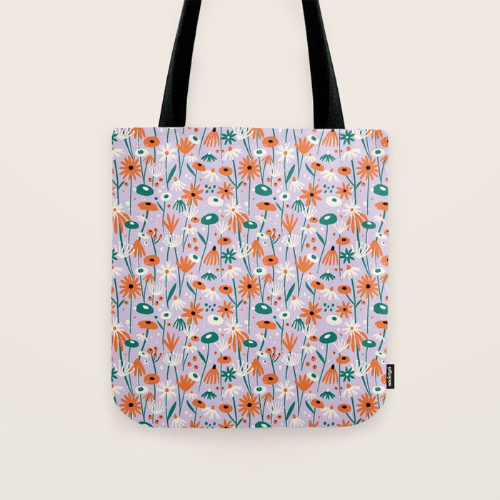Lilac Wildflower Collection Tote Bag Gallery Image 1