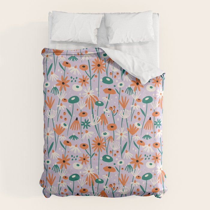Lilac Wildflower Collection Duvet Cover Gallery Image 6