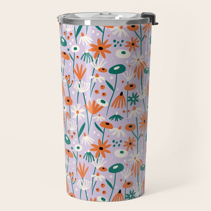 Lilac Wildflower Collection Travel Mug Gallery Image 2