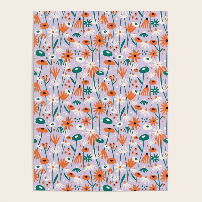 Lilac Wildflower Collection Poster Gallery Image 4