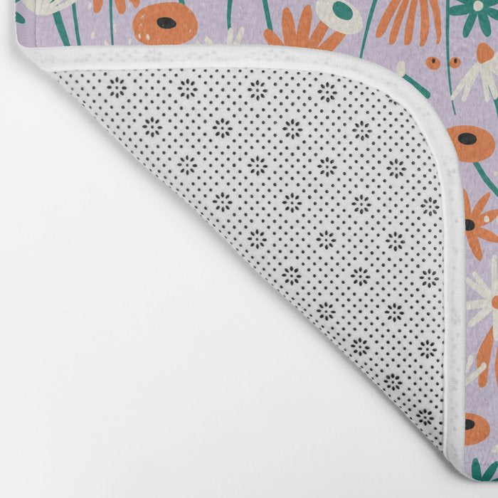 Lilac Wildflower Collection Bath Mat Gallery Image 2