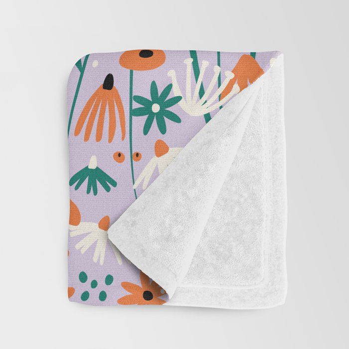 Lilac Wildflower Collection Throw Blanket Gallery Image 3