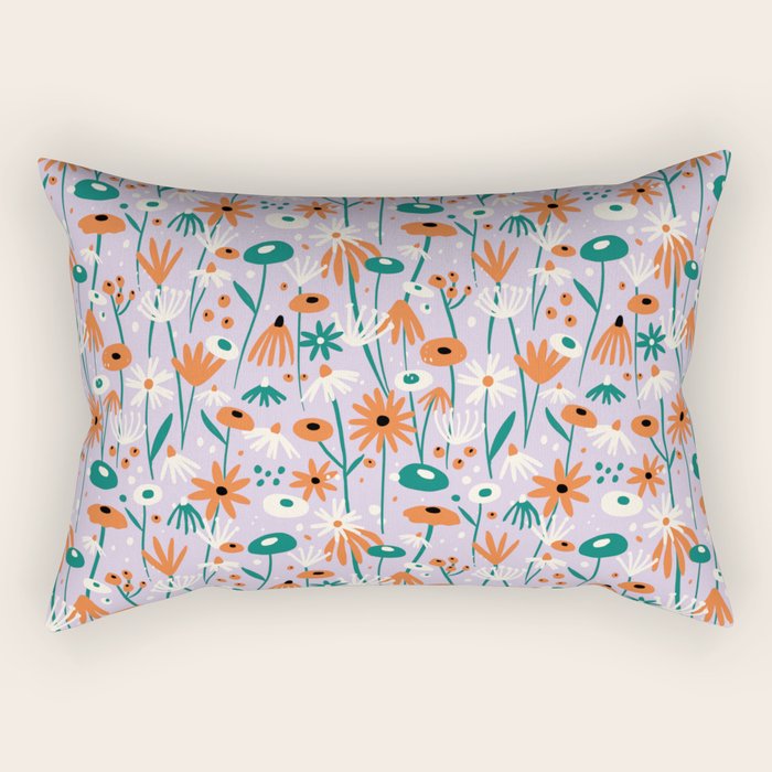 Lilac Wildflower Collection Rectangular Pillow Gallery Image 2