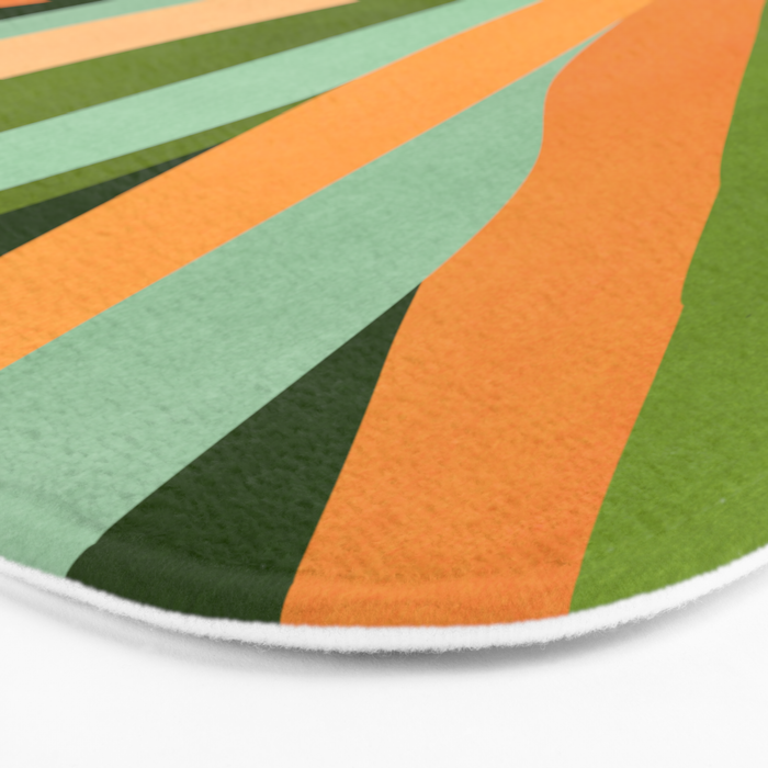 Colorful Agave Painted Cactus Illustration Bath Mat Gallery Image 3