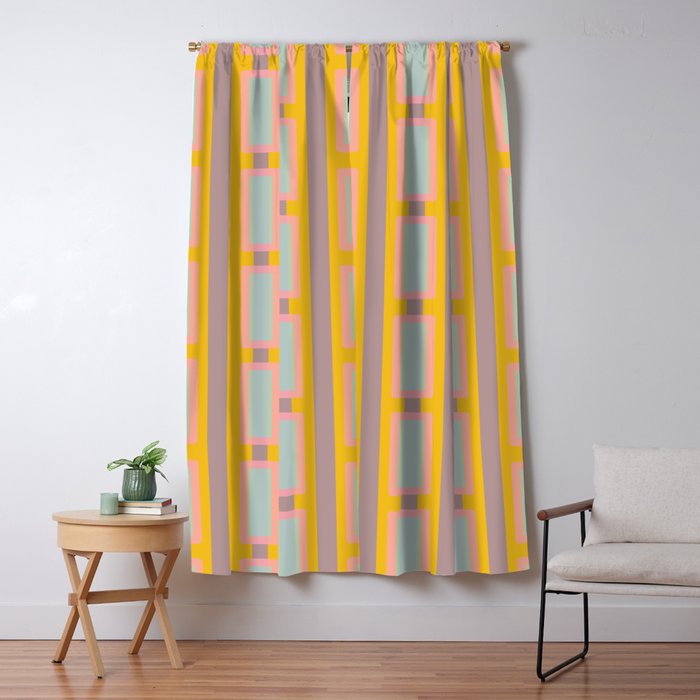 Yellow Geo Fun Window Curtain Gallery Image 5