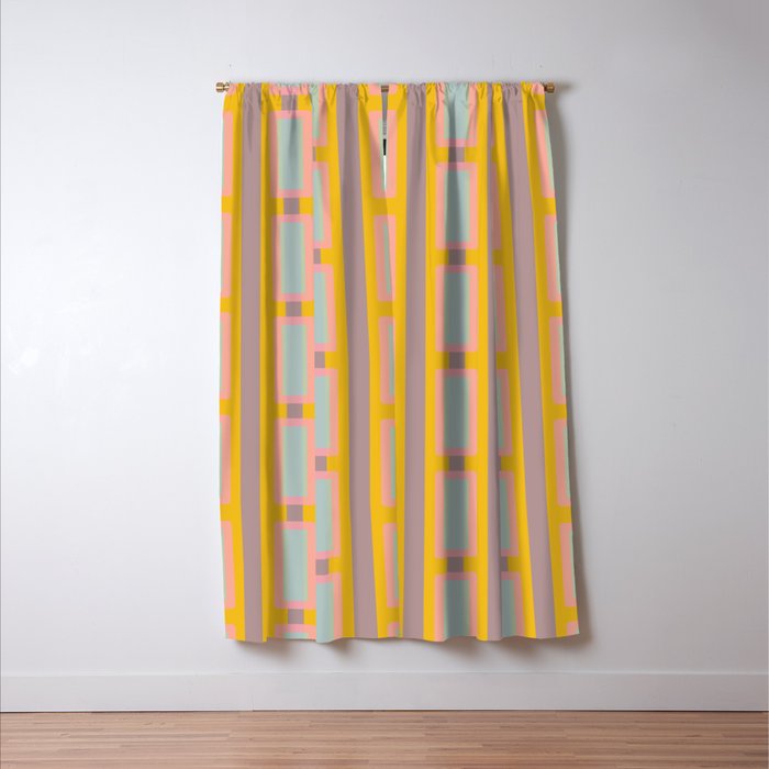 Yellow Geo Fun Window Curtain Gallery Image 3