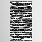Woodcut Birches Black Tablecloth Gallery Image 2