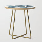 Rectangular Shapes Blue Geometric Abstract Side Table Gallery Image 1