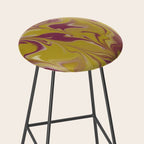 Berry Chartreuse Getgel Marble Stool Gallery Image 2