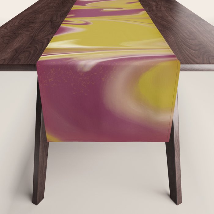 Berry Chartreuse Getgel Marble Table Runner Gallery Image 1