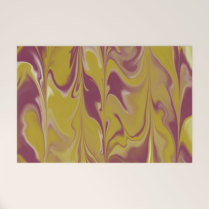 Berry Chartreuse Getgel Marble Welcome Mat Gallery Image 1
