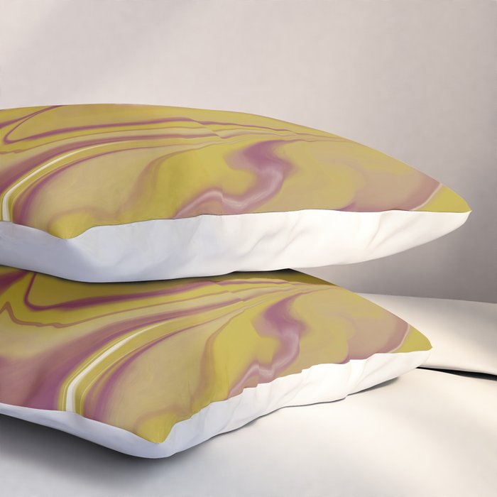 Berry Chartreuse Getgel Marble Pillow Sham Gallery Image 3
