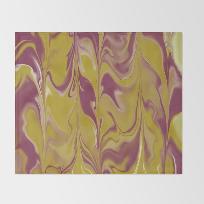 Berry Chartreuse Getgel Marble Throw Blanket Gallery Image 2