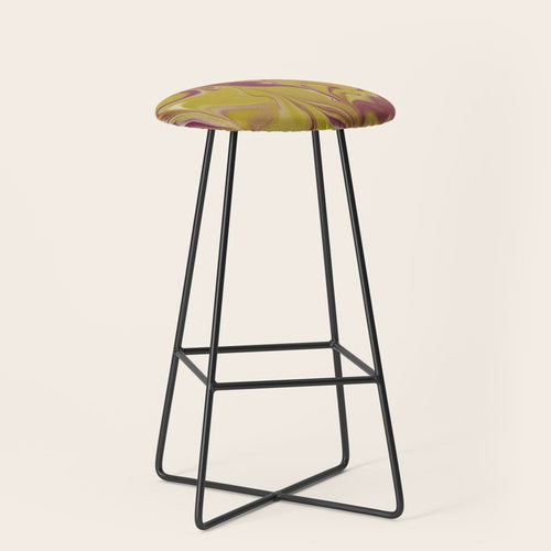 Berry Chartreuse Getgel Marble Stool Gallery Image 1