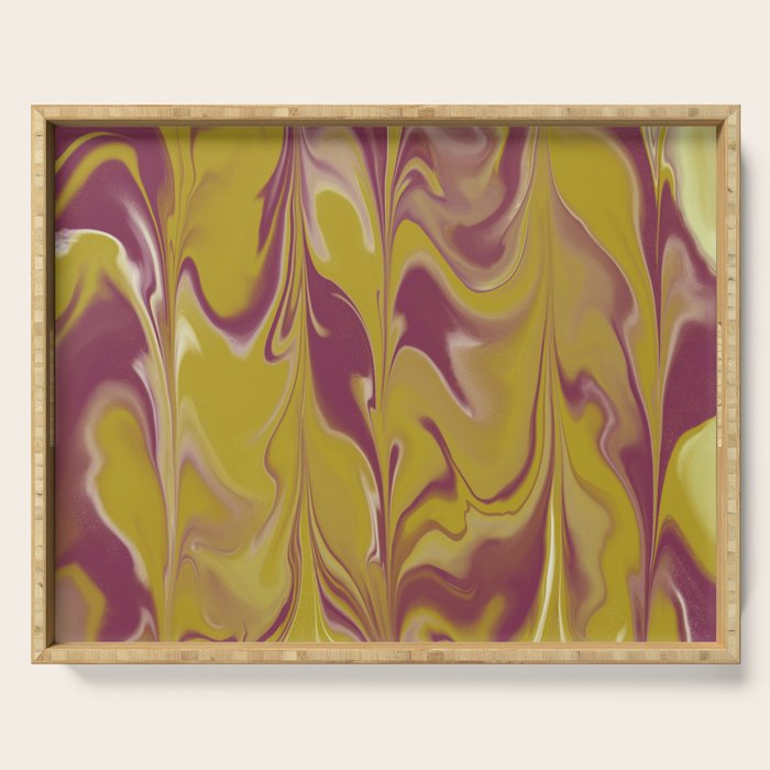 Berry Chartreuse Getgel Marble Serving Tray Gallery Image 1