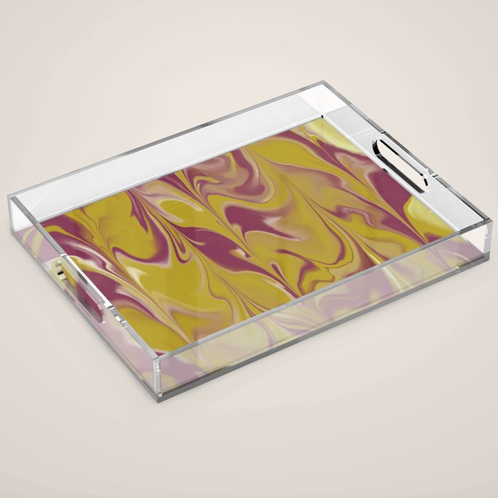 Berry Chartreuse Getgel Marble Acrylic Tray Gallery Image 1
