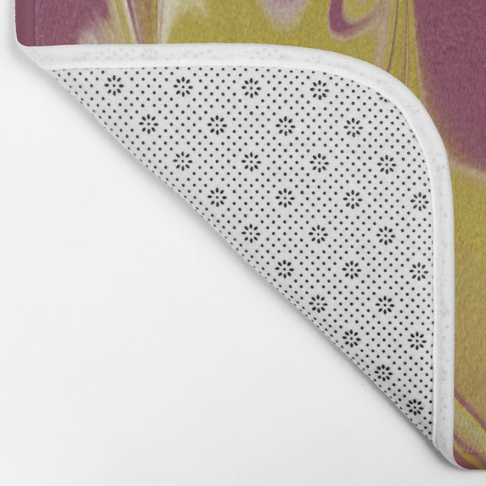 Berry Chartreuse Getgel Marble Bath Mat Gallery Image 2
