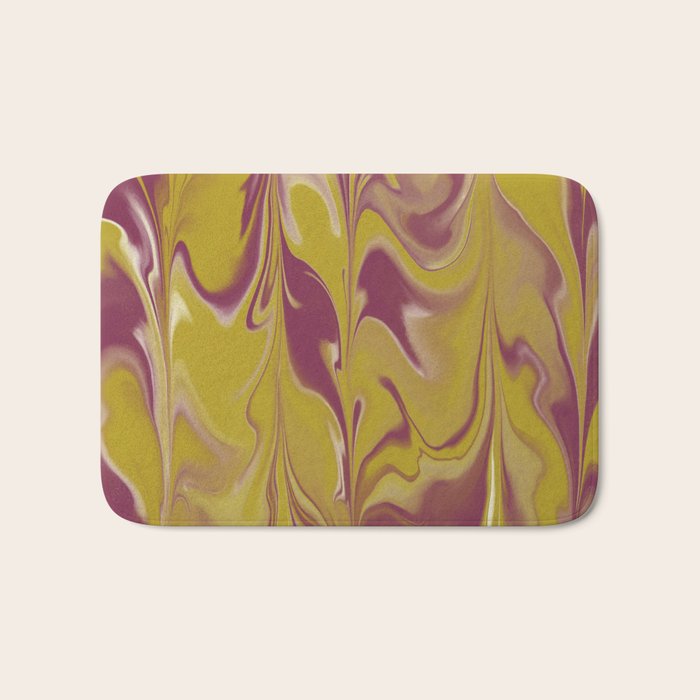 Berry Chartreuse Getgel Marble Bath Mat Gallery Image 1