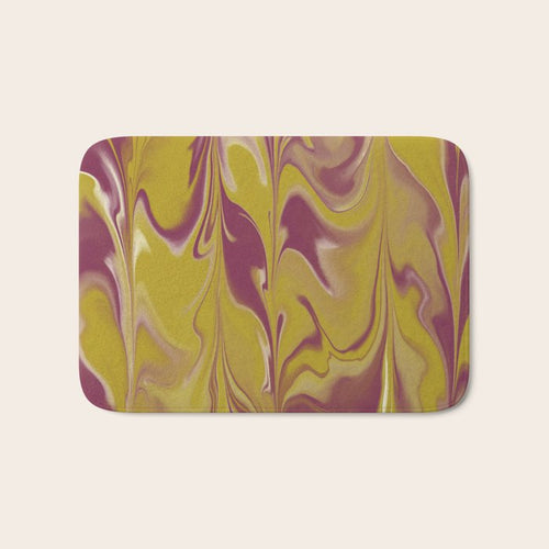 Berry Chartreuse Getgel Marble Bath Mat Gallery Image 1