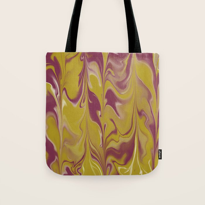 Berry Chartreuse Getgel Marble Tote Bag Gallery Image 1