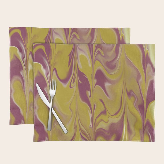 Berry Chartreuse Getgel Marble Placemat Gallery Image 1