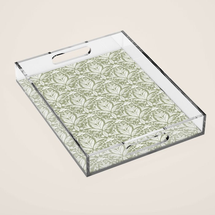 Tropical Paradise . Lush Green Acrylic Tray Gallery Image 1