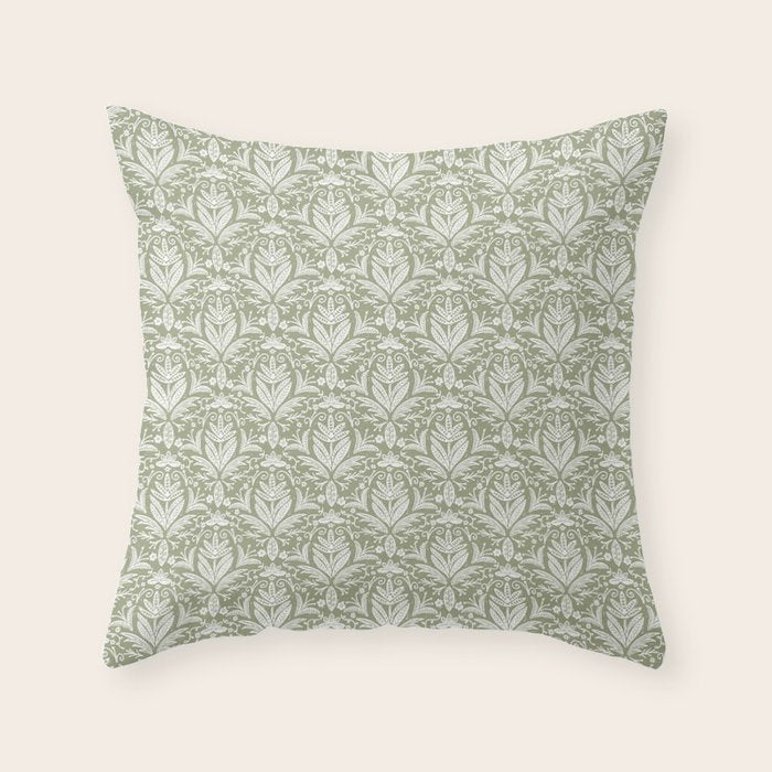 Tropical Paradise . Lush Green Throw Pillow Gallery Image 6