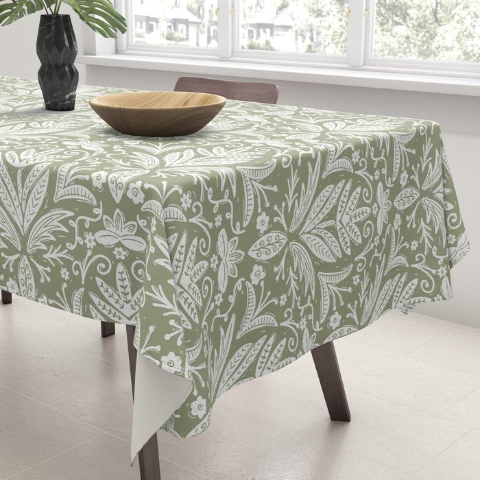 Tropical Paradise . Lush Green Tablecloth Gallery Image 3