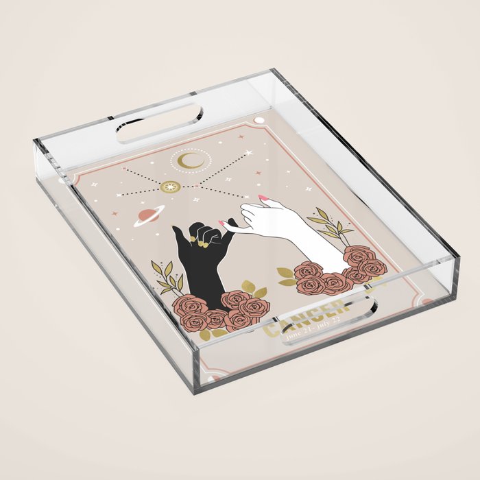 Cancer Zodiac Series Acrylic Tray Gallery Image 1