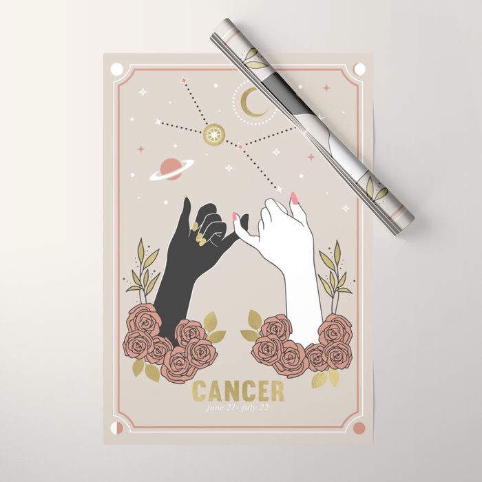 Cancer Zodiac Series Wrapping Paper Gallery Image 1