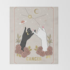 Cancer Zodiac Series Throw Blanket Gallery Image 2