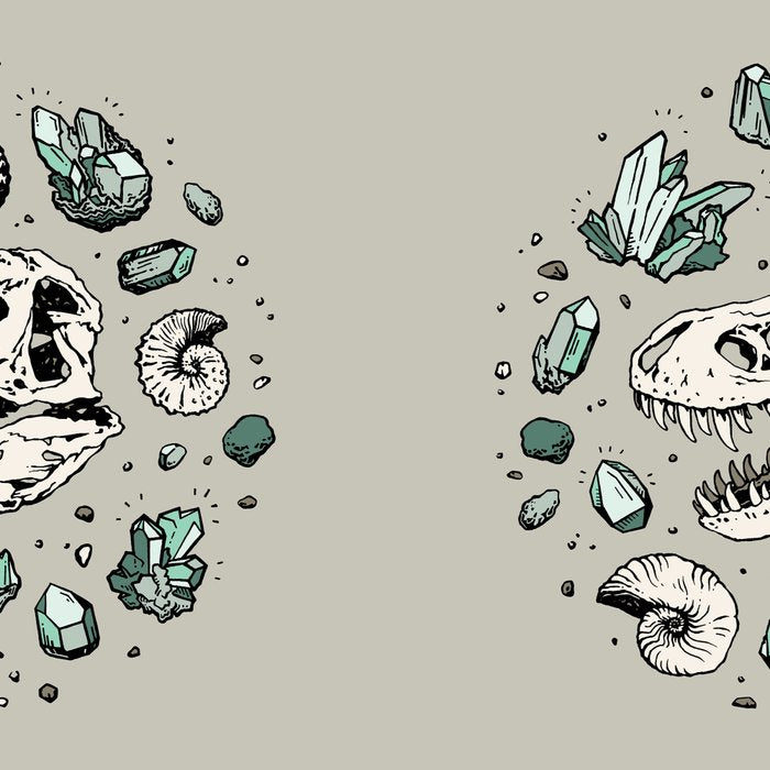 Geo-rex Vortex | Aquamarine | Dinosaur Skull Fossil Art Coffee Mug Gallery Image 2