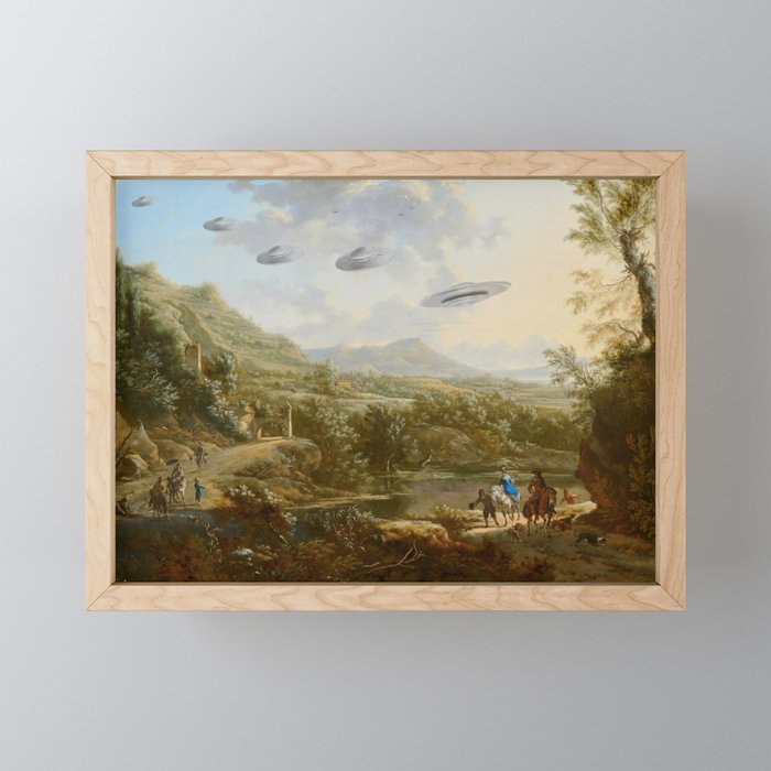They were here all along / UFO in countryside Mini Art Print Gallery Image 1