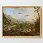 They were here all along / UFO in countryside Serving Tray Gallery Image 1