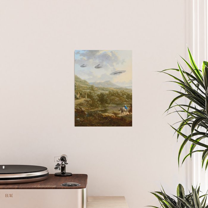 They were here all along / UFO in countryside Poster Gallery Image 2