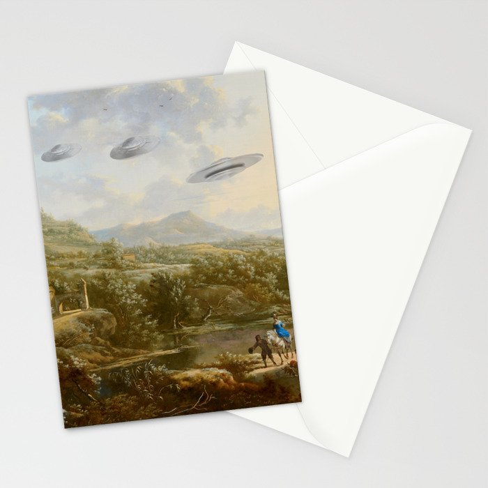 They were here all along / UFO in countryside Stationery Card Gallery Image 2
