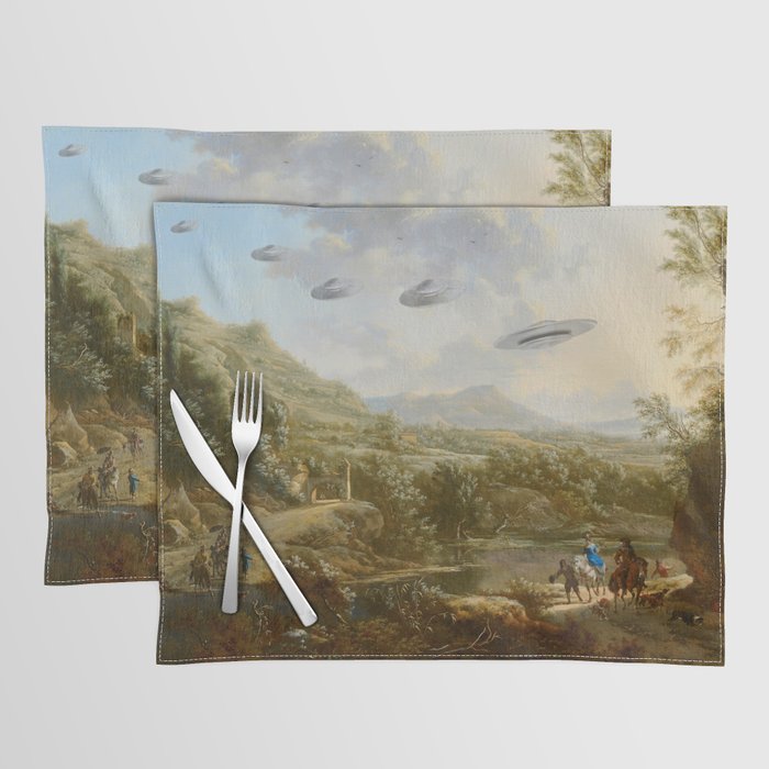 They were here all along / UFO in countryside Placemat Gallery Image 1