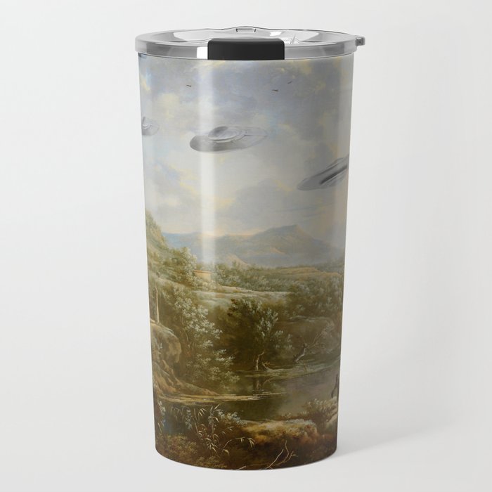 They were here all along / UFO in countryside Travel Mug Gallery Image 1