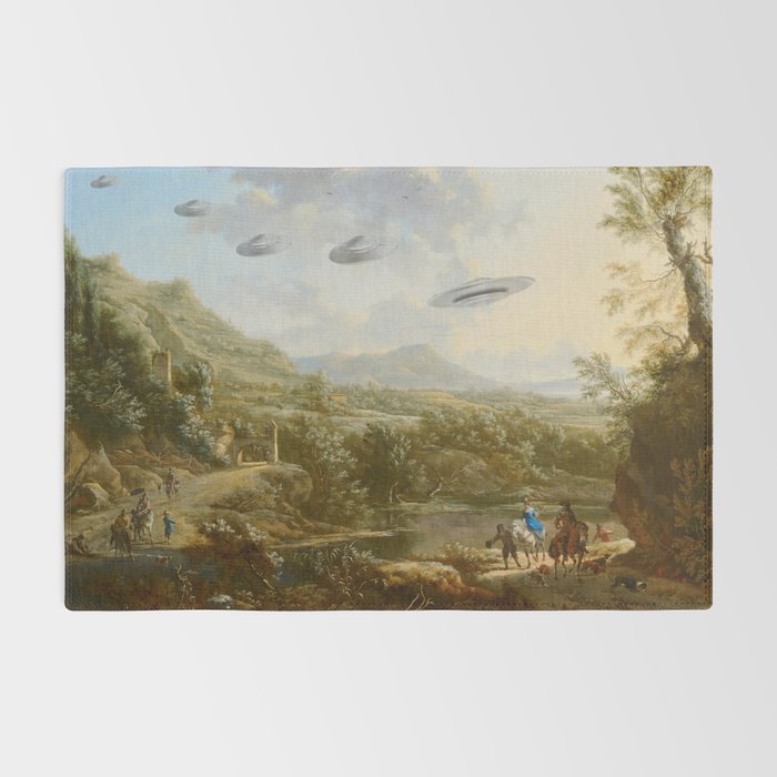 They were here all along / UFO in countryside Rug Gallery Image 2