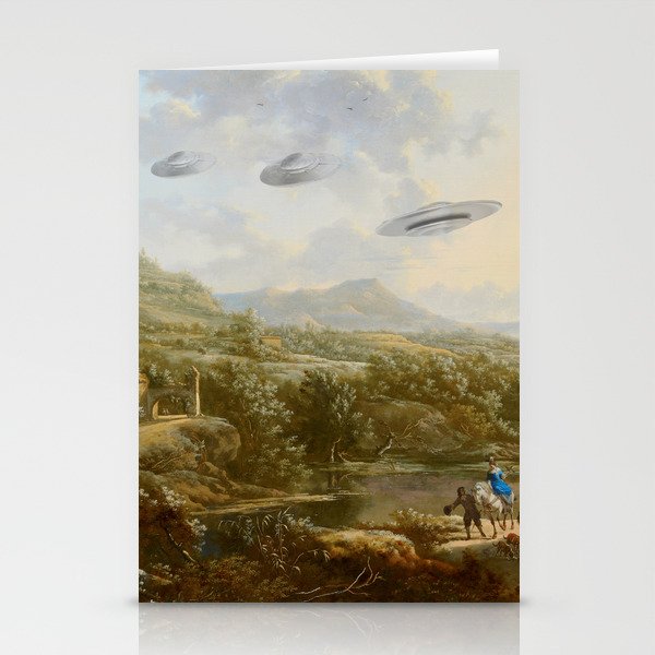 They were here all along / UFO in countryside Stationery Card Gallery Image 2