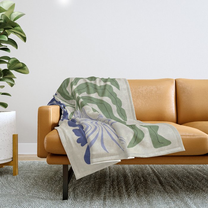 Dropping leaf plant  Throw Blanket Gallery Image 1