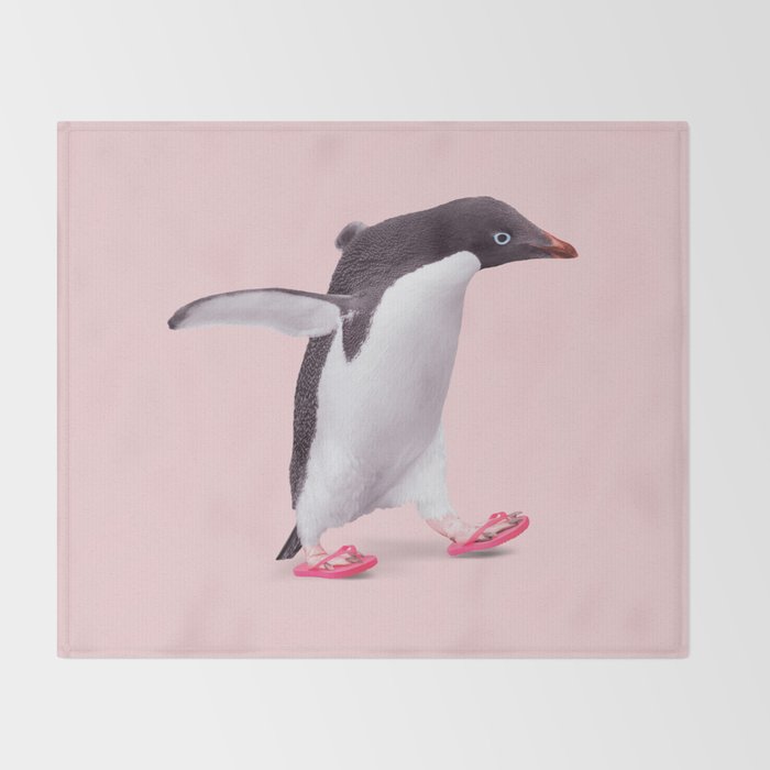 FLIP-FLOP PENGUIN Throw Blanket Gallery Image 2