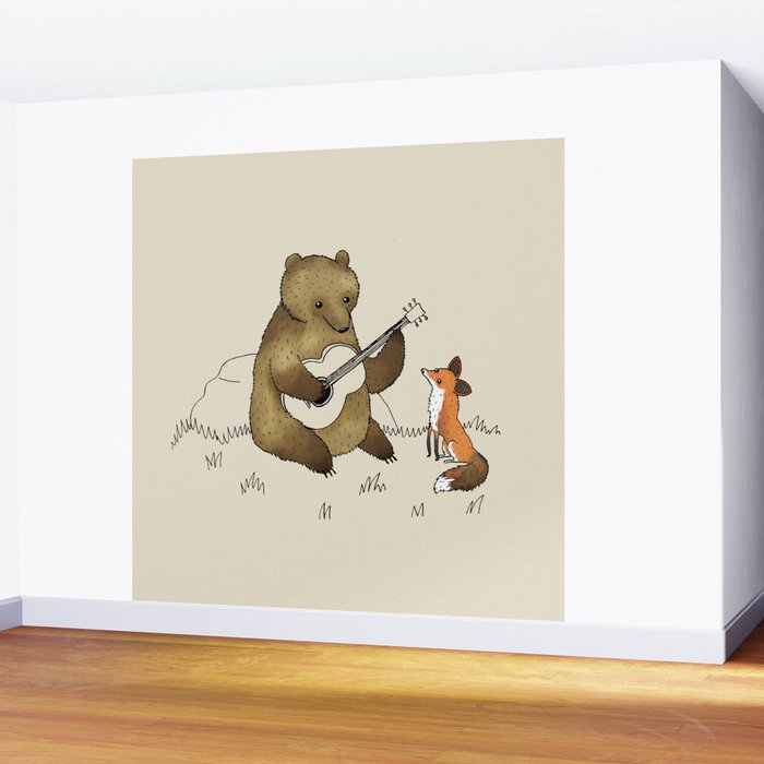 Bear & Fox Wall Mural Gallery Image 2
