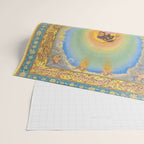 Shah Jahan on a Terrace, Holding a Pendant Set With HisAntique Indian Miniature Painted Illustration Wrapping Paper Gallery Image 2