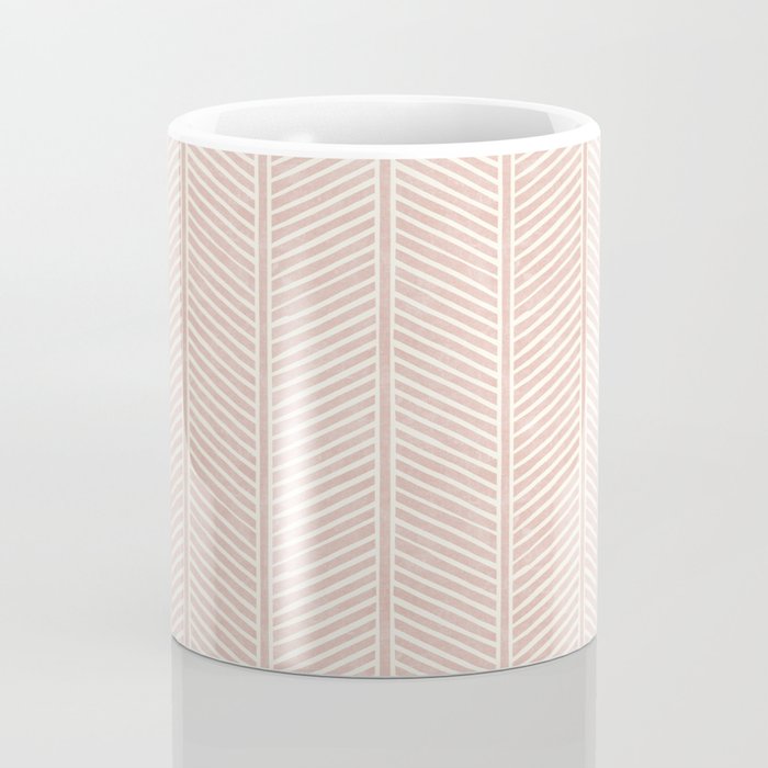 Organic Chevron in Rose Coffee Mug Gallery Image 4