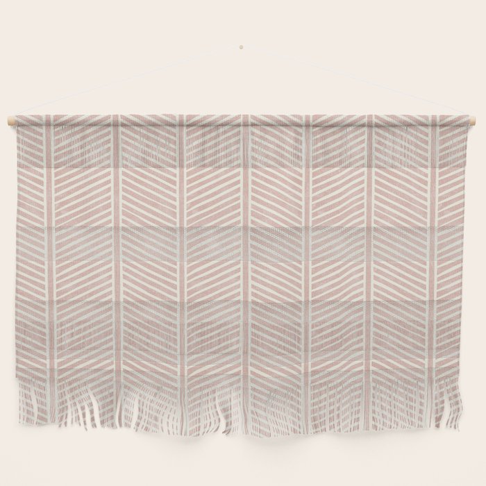 Organic Chevron in Rose Wall Hanging Gallery Image 1