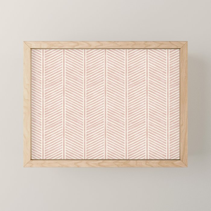 Organic Chevron in Rose Mini Art Print Gallery Image 1